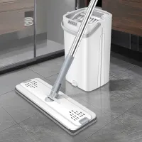 ❉ 360° Rotatable Adjustable Cleaning Mop Cleaning With Bucket Floor Microfiber Stainless Steel House Accessories Cleaning Tools