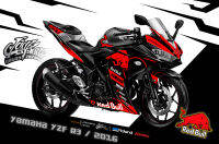 สติ๊กเกอร์ Full Body ลาย RedBull เต็มคัน รถรุ่น all new yamaha YZF R3 โมเดลเก่า