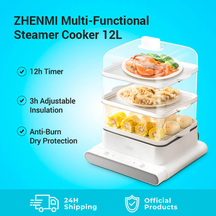 XIAOMI ZHENMI Steamer Multifunction Electric Steamer Cooker 12L 3