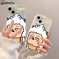 AKABEILA เคสโทรศัพท์ออกแบบลายการ์ตูนรูปแกะขี้เกียจสำหรับ IPhone 14 13 12 11 Pro Max 6 7 8 Plus X XR XS Max SE 2020คลุมทั้งหมดเคสใส่โทรศัพท์น่ารักกันกระแทก