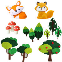 Woodland Party Decoration Animals Cake Topper Set Fox Christmas Tree Baby Shower Wild One Forest Decor Cupcake