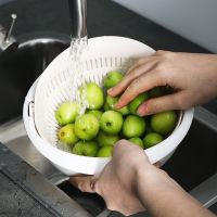 【CC】 Silicone Drain Basket Bowl Washing Storage Strainers Bowls Drainer Vegetable Cleaning Colander