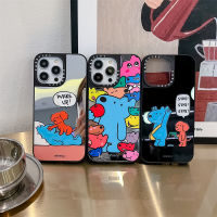 KIKI Case.tify Original Mirror Phone Case For iPhone 14 14plus 14pro 14promax 11 12 13promax Cartoon dog friend Pattern High-end shockproof hard case New Design