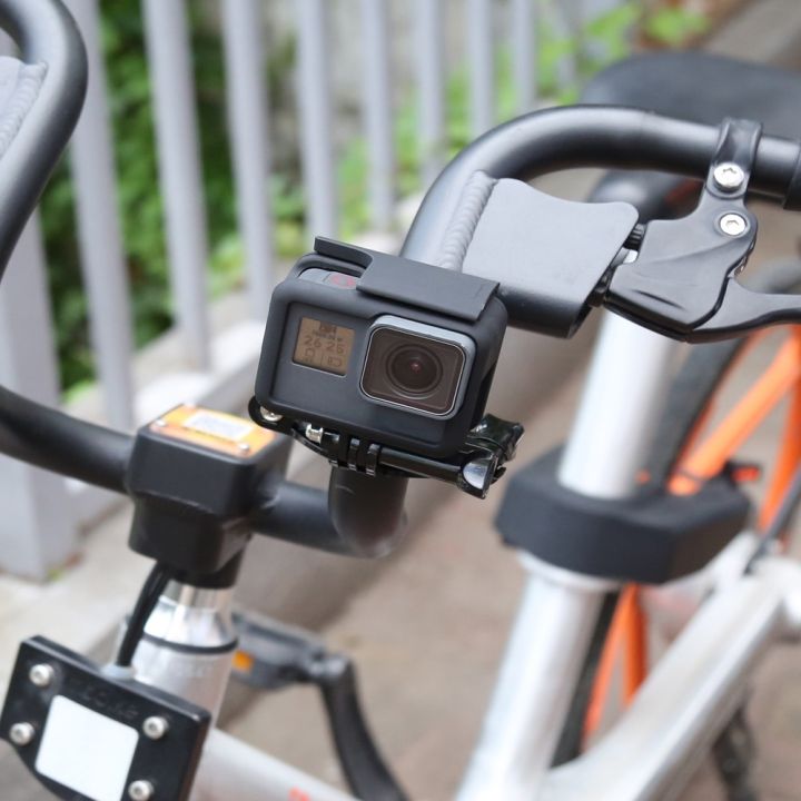 ที่ยึดแฮนด์รถจักรยานยนต์ถ่ายภาพขายึดกล้องโกโปรฮีโร่8-7-5สีดำ-xiaomi-yi-4k-sjcam-eken-go-อุปกรณ์เสริมแบบโปร