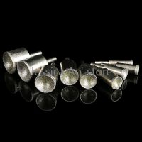 6pcs 6-16mm Grit 80600 Beads Polishing Tools Concave Cylinder Diamond Grinding Head Jade Beeswax Amber Round Balls Cutters