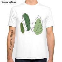 Vagarytees 2022 Hand-Painted Illustration Simple Fashion Printed T-Shirt Simple Art Tropical Leaves Print Printing MenS Tshirt