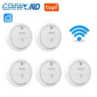 Tuya WiFi Smoke Detector Smart Home Kitchen Security Smoke Sensor White Fire Alarm System For Tuyasmart Smart Life APP Household Security Systems