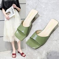 CODshengxi8 Casual Open Toe Mules Womens Korean Style High Heels