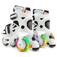 Double Line Roller Skates สำหรับเด็กปรับ4ล้อรองเท้าสเก็ต Professional PU กระพริบล้อเด็ก Sneakers.2023