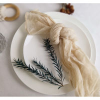 12PCS Gauze Table Napkins,Light And Elegant Farmhouse Decor,Perfect For Birthday Party Holiday Home Kitchen Decoration