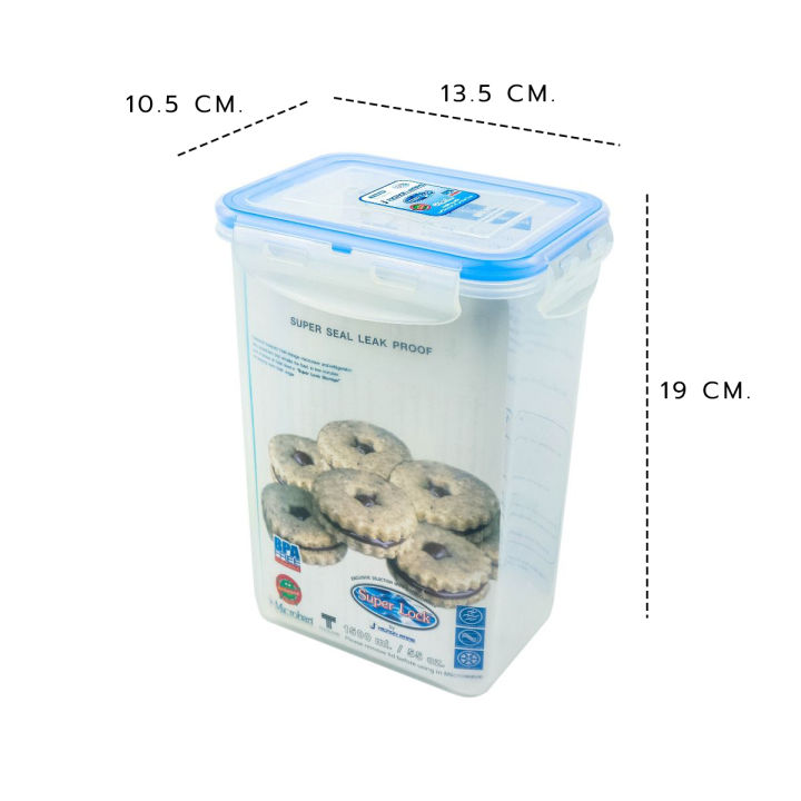 กล่องใส่อาหาร-กล่องถนอมอาหาร-เข้าไมโครเวฟได้-ความจุ-1500-ml-ป้องกันเชื้อราและแบคทีเรีย-แบรนด์-super-lock-รุ่น-6144