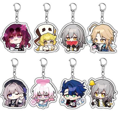 Anime Honkai: Star Rail Keychain Cute Himeko Dan Heng Pendan Car Key Chain Kawaii Figure Keyring Bag Accessories Jewelry Gifts Key Chains