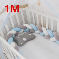 1M2M3M Newborn Baby Crib Bumper Bed Bumper Knot Pillow Cushion Braid Baby Mantinels Bed Baby Room