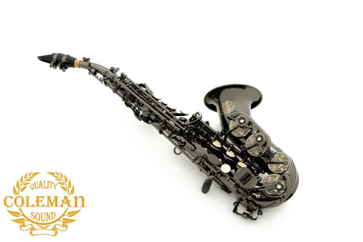 แซกโซโฟน-saxophone-curved-soprano-coleman-clc-551s-black-nickel