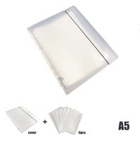 Diary A5 6-Hole Transparent Loose Leaf Binder Notebook Inner Core Cover Note Book Journal Planner Office Stationery Supplie