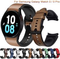 【lolo Watch】สายหนังซิลิโคนอย่างเป็นทางการสำหรับ Samsung Galaxy Watch 5 Pro 45Mm/Watch5 44Mm 40Mm 4 Classic 42 46Mm