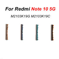 ปุ่มปรับระดับเสียงสำหรับ Xiaomi Redmi Note 10 5G ปุ่มด้านข้างขึ้นลงกุญแจอะไหล่ทดแทนสีดำสีน้ำเงินเขียวเงิน