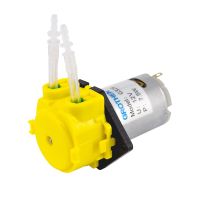 【☊HOT☊】 yuyanan หัวฉีด Pump12v สายปั๊มของเหลวแบบรีดท่อ Dc หัวจ่ายสำหรับวิเคราะห์น้ำในห้องปฏิบัติการตู้ปลา