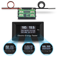 เครื่องวัดไฟฟ้า Electric Energy Tester DC 150V/20A 3KW Digital voltmeter ammeter power supply voltage meters detector wattmeter volt current capacity tester indicator