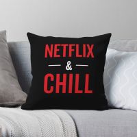 Netflix And Chill Pillowcase Polyester Linen Velvet Pattern Zip Decorative Pillow Case Sofa Seater Cushion Cover 45x45