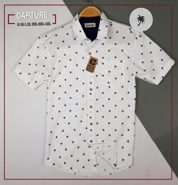 capture-shirt-เสื้อเชิ้ตผู้ชาย-เชิ้ตแขนสั้น-คอปก-ลายมะพร้าว-สีขาว-มีถึงอก-48-นิ้ว