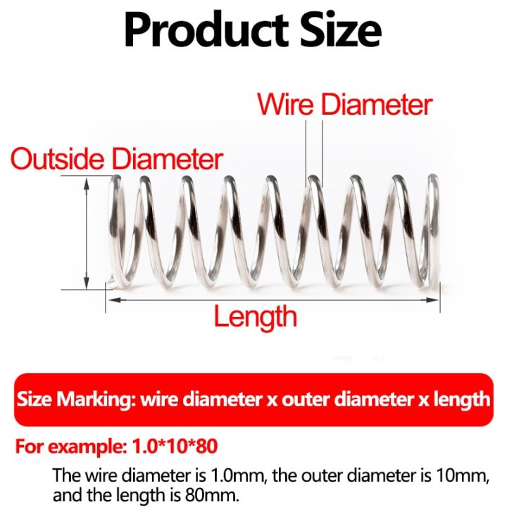 cylindrical-helical-coil-compressed-backspring-shock-absorbing-pressure-return-compression-spring-65mn-steel-wire-diameter-1-0mm-spine-supporters