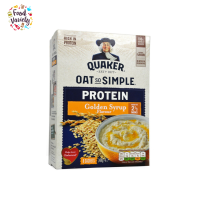 Quaker High Protein Oats Golden Syrup Flavour 344g เควกเกอร์ ข้าวโอ๊ตโปรตีนสูง รสโกลเด้นไซรัป 344กรัม