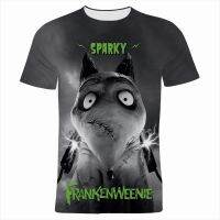 Summer Disney T-Shirts Frankenweenie Cartoon Anime 3D Print Streetwear Men Women Casual Fashion Oversized T Shirt Kids Tees Tops