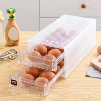 24 Grid Double-Layer Egg Keep Fresh Tray Storage Box Drawer Kitchen Refrigerator Container