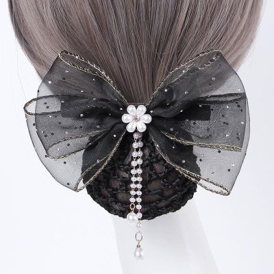 Korean style tulle professional head flower bow hair ornament exquisite jewelry