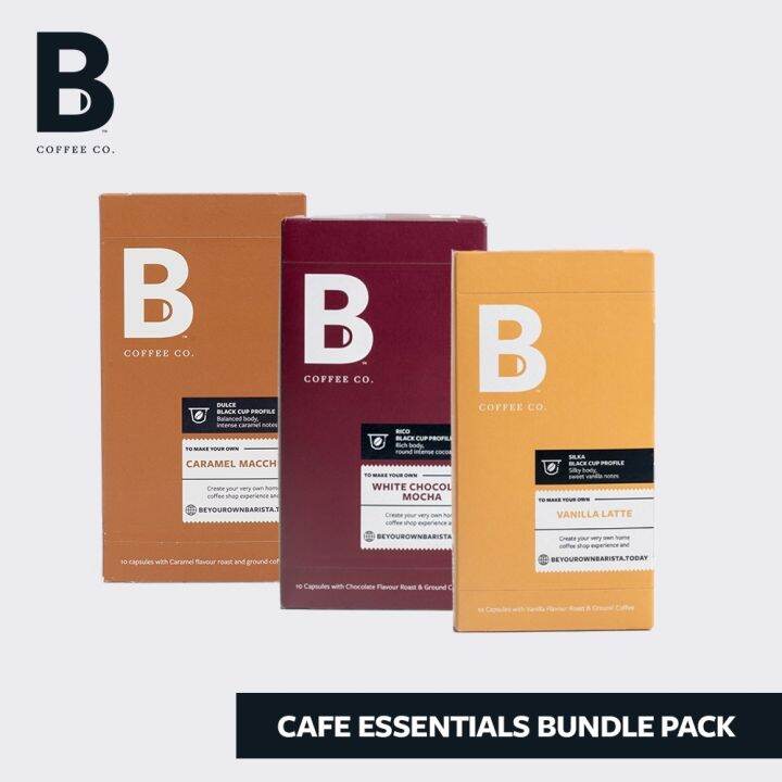 B Coffee Co. Cafe Essentials Bundle Pack - 3 Packs Of Nespresso ...