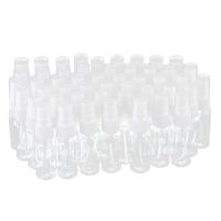 50pcs Empty Clear Plastic Fine Mist Spray Bottles with Microfiber Cleaning Cloth 20ml Refillable Container Perfect for Cleaning