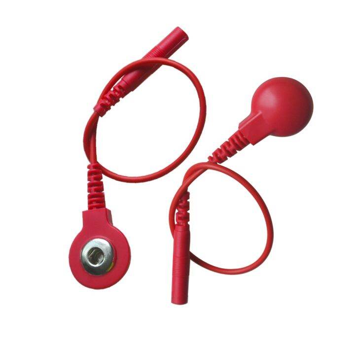 5คู่ Red Electrode Lead Wires ปลั๊กลวด2.0มม. สายเชื่อมต่อ Digital TENS