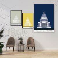 London Wall Art Print Of ST Pauls Cathedral And Skyline | ของขวัญสถาปัตยกรรมลอนดอนที่สวยงามสำหรับตกแต่งบ้าน