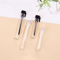 500PCS/LOT Clear/Brown/Ground Glass 1ml 2ml Stick Drop Perfume Essential Oil Sample Test Tube Perfume Smell Bottle Travel Size Bottles Containers