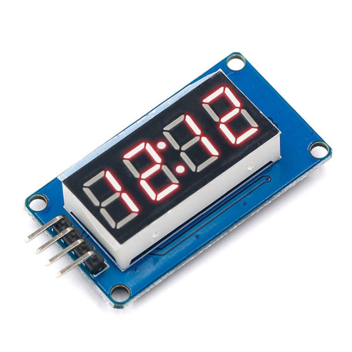 m1637โมดูลจอแสดงผล-led-แบบดิจิตอล4บิตสำหรับ-arduino-7ส่วน0-36นิ้วนาฬิกาหลอดขั้วแอโนดสีแดงแบบอนุกรมสี่แผงวงจร