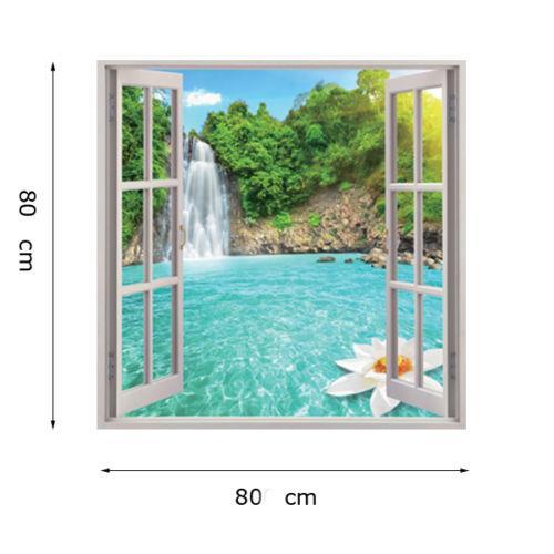 free-shipping-waterfall-3d-window-view-removable-wall-art-sticker-vinyl-decal-home-decor-mural