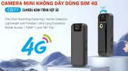 Máy Quay Camera Mini Không Dây Sim 4G Quay Phim 4k Full HD