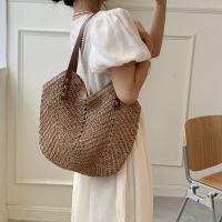 Summer Straw Bags for Women Handbags 2023 Straw Bucket Shoulder Bags Rattan Woven Top Handle Bag Hollow Raffia Crochet Beach Bag
