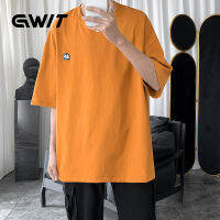 GWIT ผู้ชายแขนสั้นสบายๆทั้งหมดตรงกับห้าจุดแขนเสื้อผ้าสุทธิสีแดงเสื้อยืดน้ำยี่ห้อครึ่งแขนGwit031