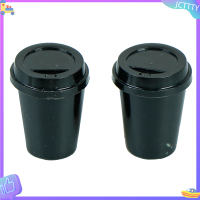 ? JCTTTY ? 2pcs 1:12 dollhouse Miniature Coffee Empty Cup รุ่นจำลองเครื่องดื่มของเล่นถ้วย