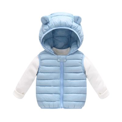 （Good baby store） 2021 New Children Down Vest Girls Sleeveless Jacket Winter Waistcoats Boys Autumn Outerwear Coats 12M 6Years Kids Warm Clothes