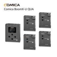 Comica BoomX-U QUA ไมโครโฟนไร้สาย 4 ช่อง UHF สําหรับกล้อง โทรศัพท์มือถือ วิดีโอ สัมภาษณ์ ถ่ายทอดสด