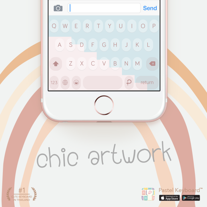 Chic Artwork Keyboard Theme⎮(EVoucher) for Pastel Keyboard App
