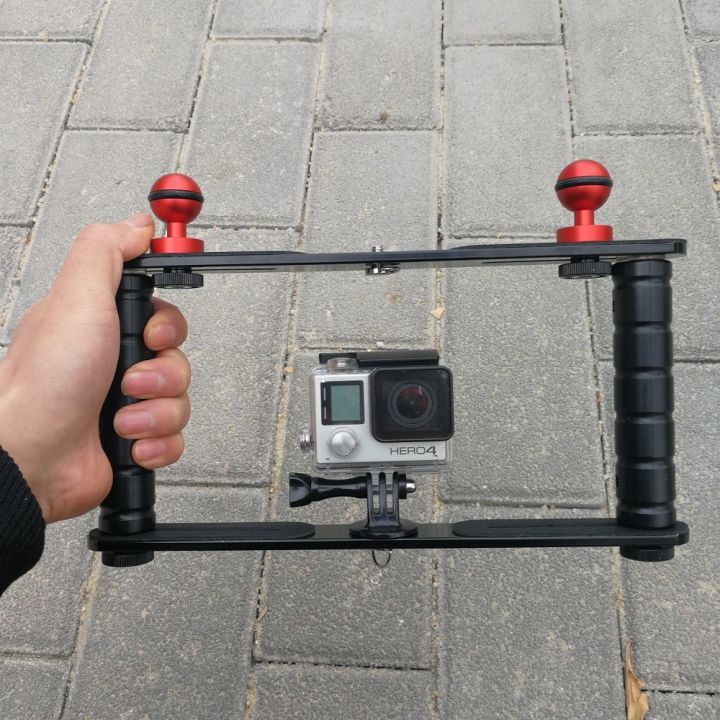 ถาดยึดสำหรับดำน้ำอุปกรณ์ดำน้ำลึกสกูบาแบบมือถือสำหรับกล้องแอคชั่นแคมเมรา-gopro-sjcam-sony-และ-mini-camcoder