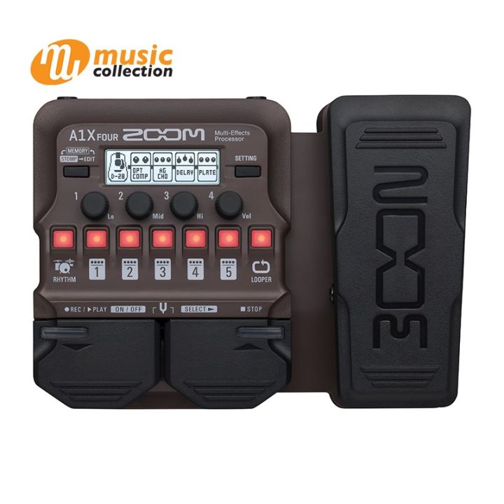 เอฟเฟคสำหรับกีตาร์โปร่ง-zoom-a1x-four-acoustic-multi-effect-processor