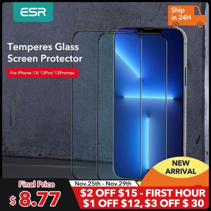 【hot】 ESR Screen Protector for iPhone 13 Tempered Glass for iPhone 13