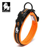 Truelove Adjustable Mesh Padded Pet Dog Collar 3M Reflective Nylon Dog Collar Durable Heavy Duty for all Breed Weather TLC5011 Collars