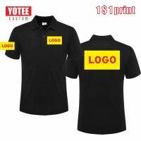 เสื้อโปโลสำหรับผู้ชาย YOTEE โปโลแขนสั้นสำหรับทั้งหญิงและชายฤดูร้อนแฟชั่นเสื้อลำลองพิมพ์โลโก้ตามสั่งโลโก้ปักเสื้อโปโลเสื้อแบบแห้งเร็ว