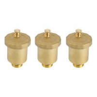 3X Brass Automatic Air Vent Valve 1/2 Inch Male Thread for Solar Water Heater Pressure Relief Valve Tools Air Vent Valve